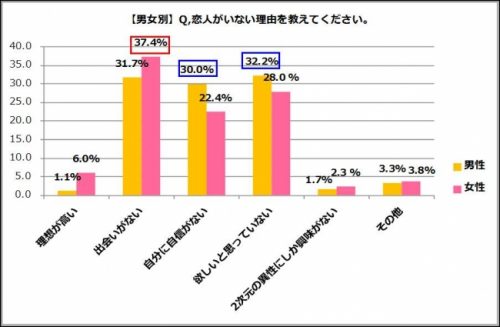 恋人がいない理由 出会った場所 恋人に求める条件 徹底調査