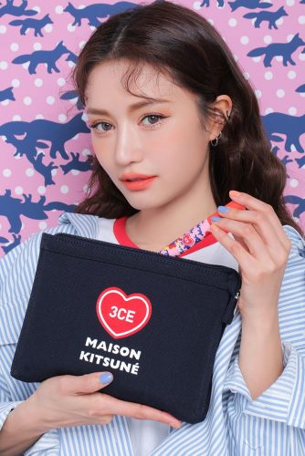 3CE MAISON KITSUNE CANVAS POUCH