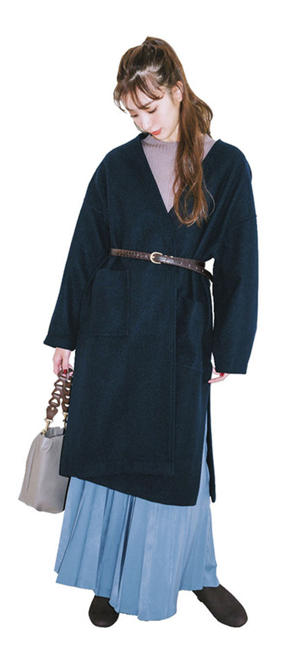 ネイビーコートの冬コーデ5選