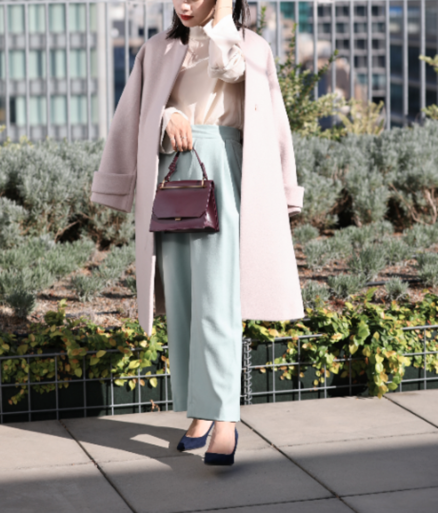 34％割引レッド系,FREE SIZE柔らかな質感の 2019春の新型ファッショントレンド、純色の二点セットのズボンと胸花ベルト パンツスーツ上下  レディースレッド系FREE SIZE-ACI.MD