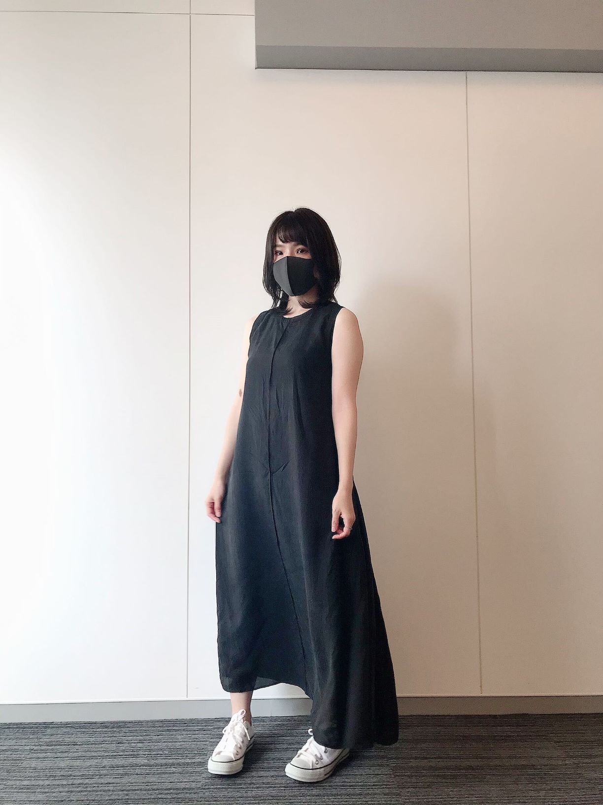 女っぽいマスクコーデって 肌見せワンピ カラーメイクの上級テク 夏マスクコーデ Cancam Jp キャンキャン