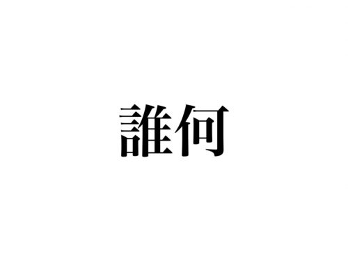 誰何 って読める だれなに じゃないですよ