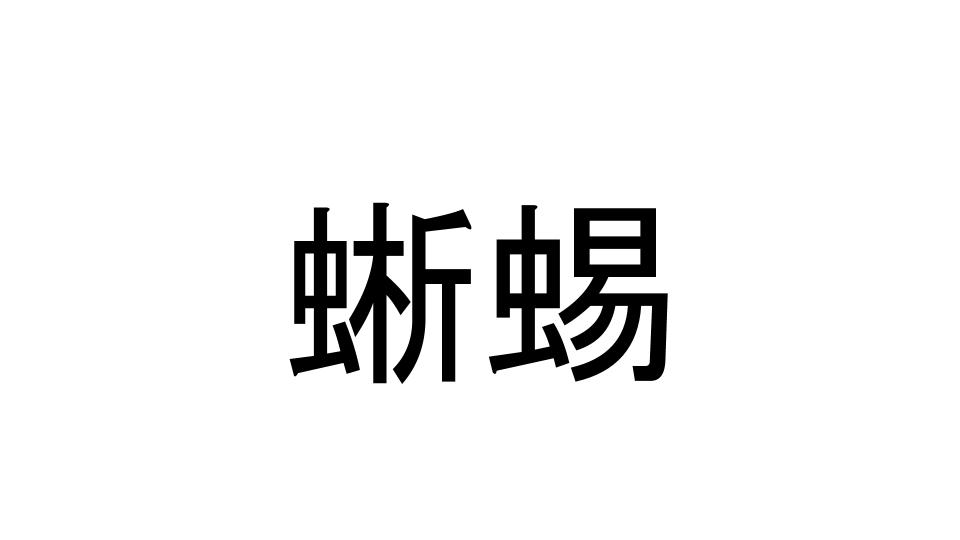 蜥蜴 読める 似たような漢字の別物と間違えるかも