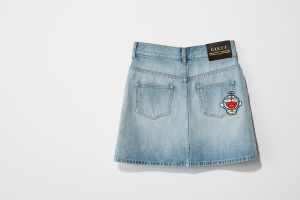 毎日 Doraemon Gucci シーズンレスで着回せる ドラえもん デニムの台形ミニスカート Cancam Jp キャンキャン