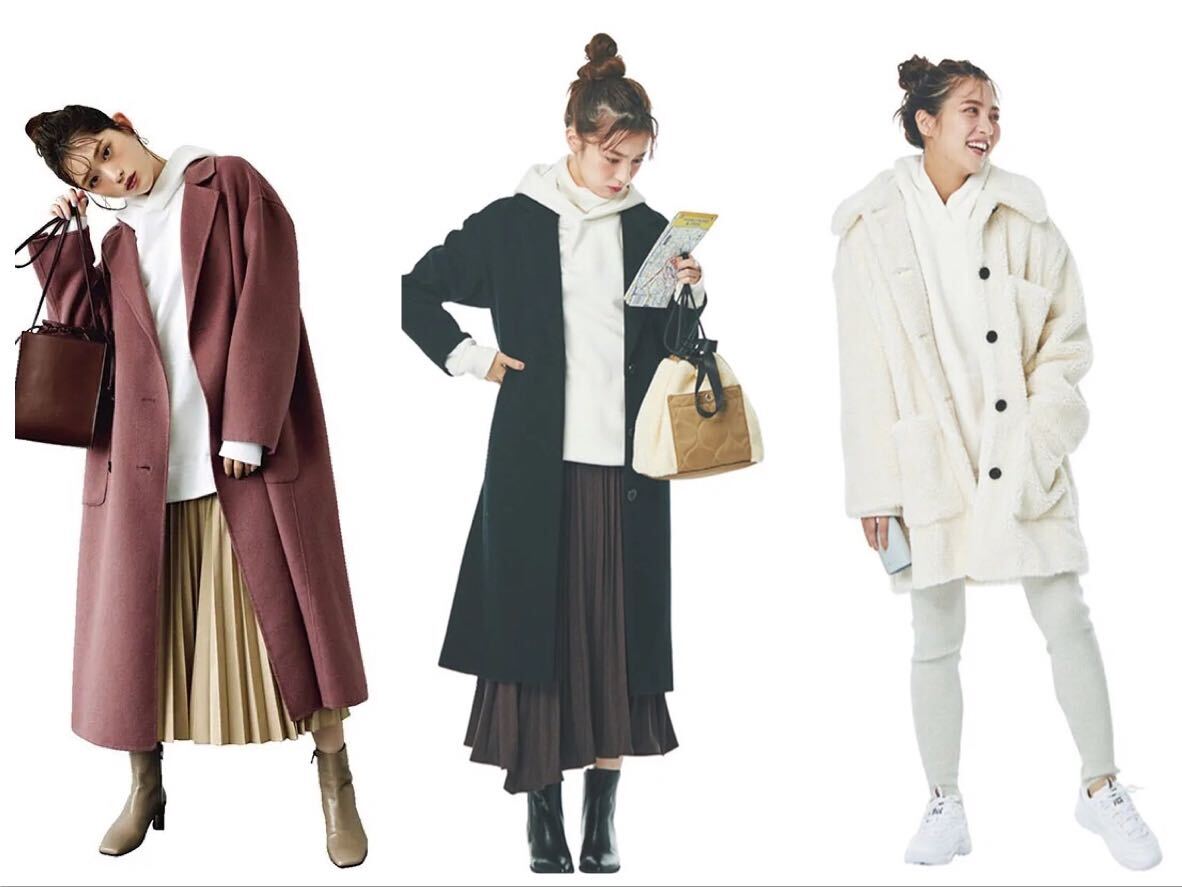 寒さ対策もこなれ感もget 白パーカー コートの重ね着コーデ5選 21レディース5選