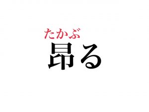 読めないとちょっと恥ずかしいかも 昂る って もちろん読めますよね Cancam Jp キャンキャン