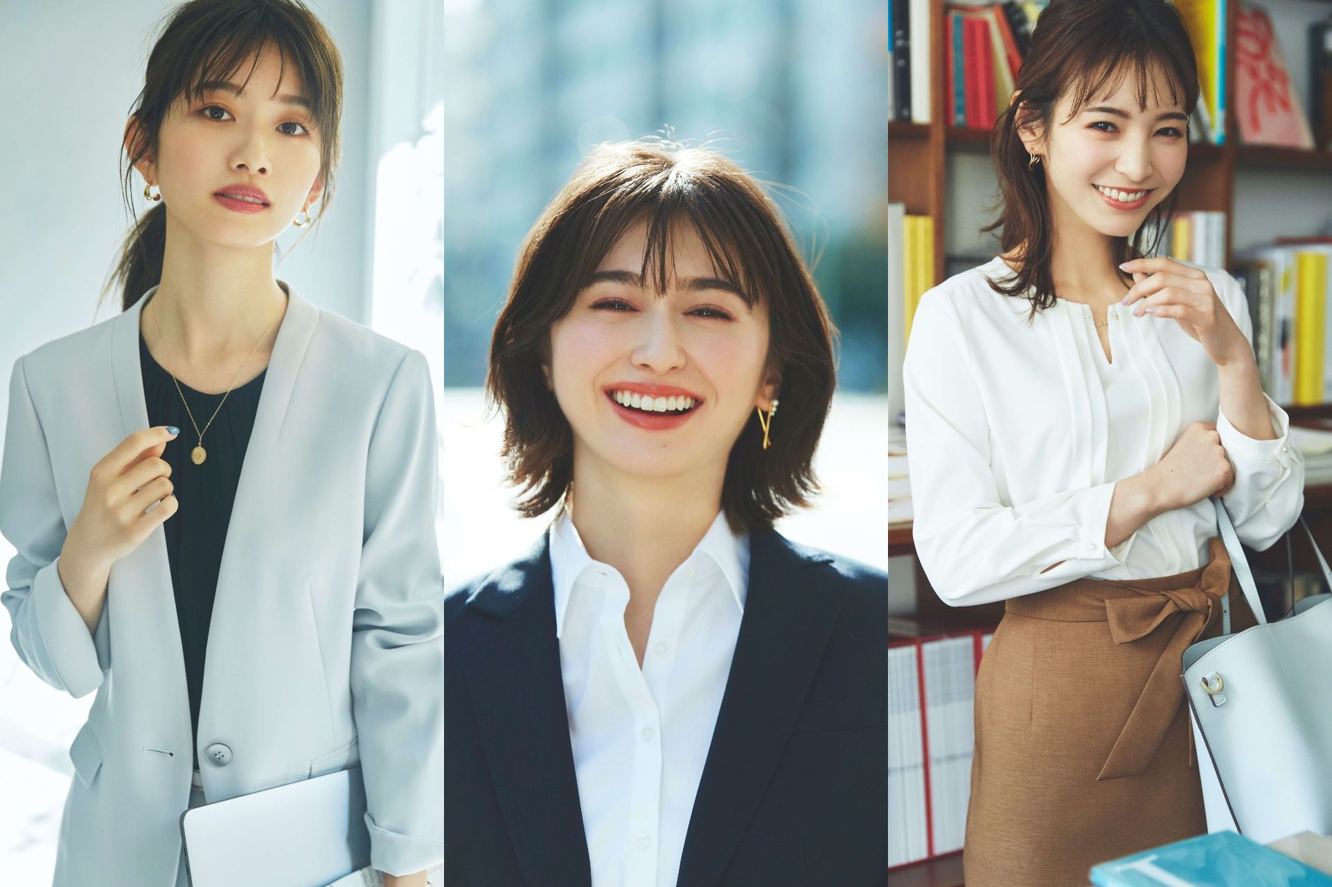 憧れのお仕事服って 品よくかわいいaokiのスーツを職種別に着てみた 大人フェミニン ほのか編 Cancam Jp キャンキャン