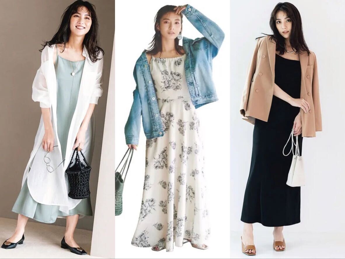 重ねる 羽織る キャミワンピースの春コーデ11選 スタイルがよく見える重ね着のポイント 着回し術