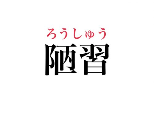 難読 この漢字 何 陋習 って読めますか Cancam Jp キャンキャン