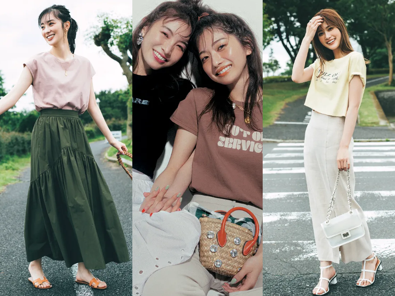 Y2kなクロップド丈も人気 夏のtシャツコーデ19選 Guやユニクロtの着回し例 22