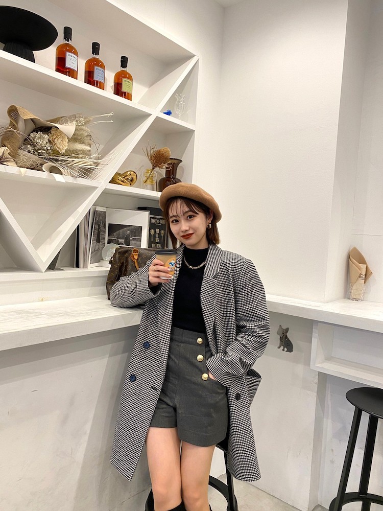 ZARA 千鳥格子柄 チェックコート チェスターコート ロングコート