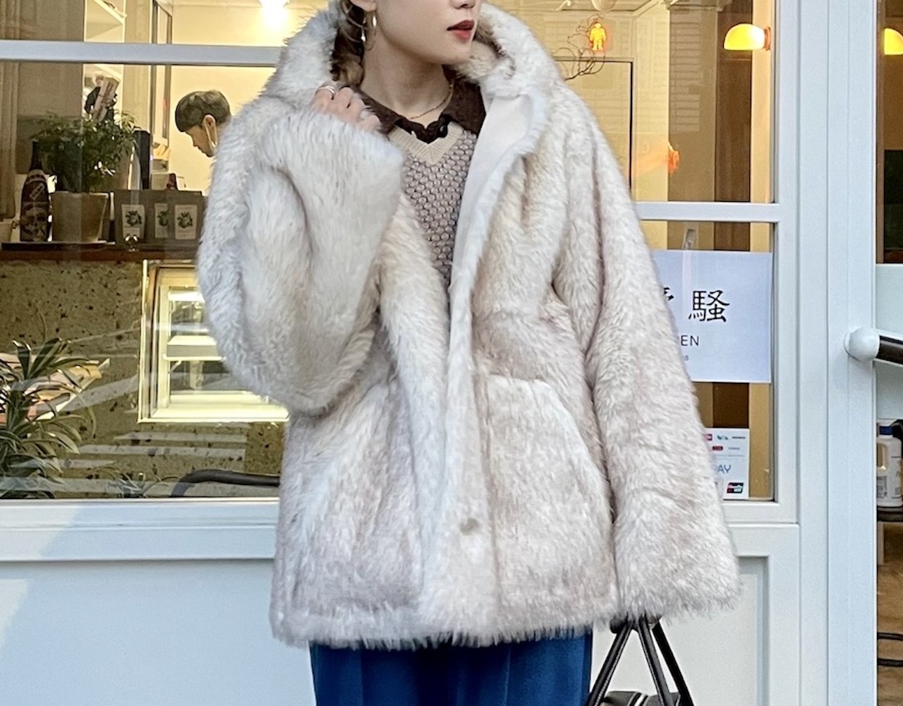 THINK FUR エコファーコート 2021年 グリーン M | omundoeoseular.com.br