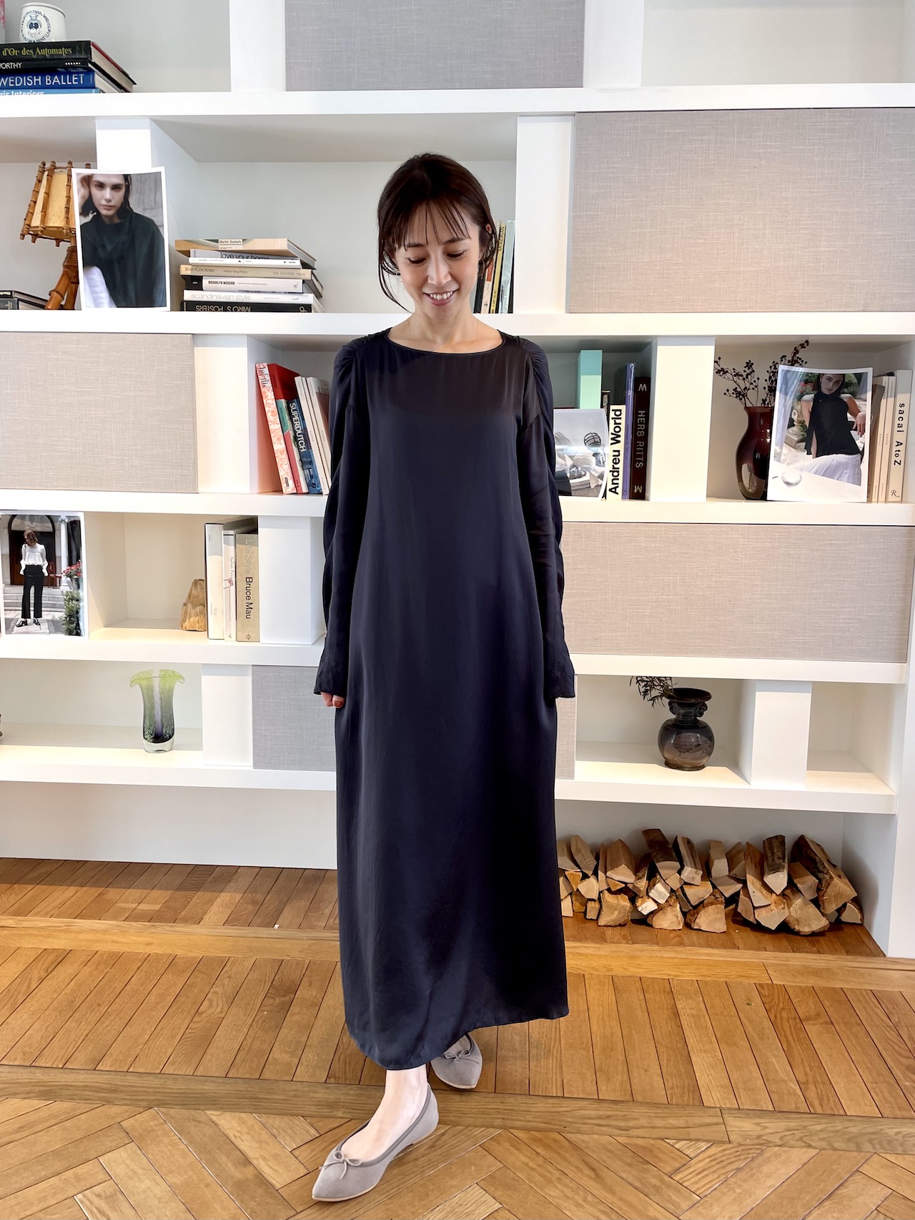 MARNO Roe dress ダークグレー 丸林広奈大変参考になりました☺️