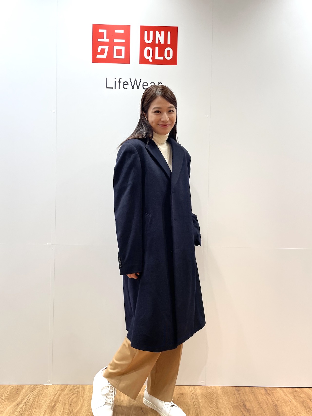 美品 UNIQLO カシミヤ混チェスターコート M ロングコート - ジャケット