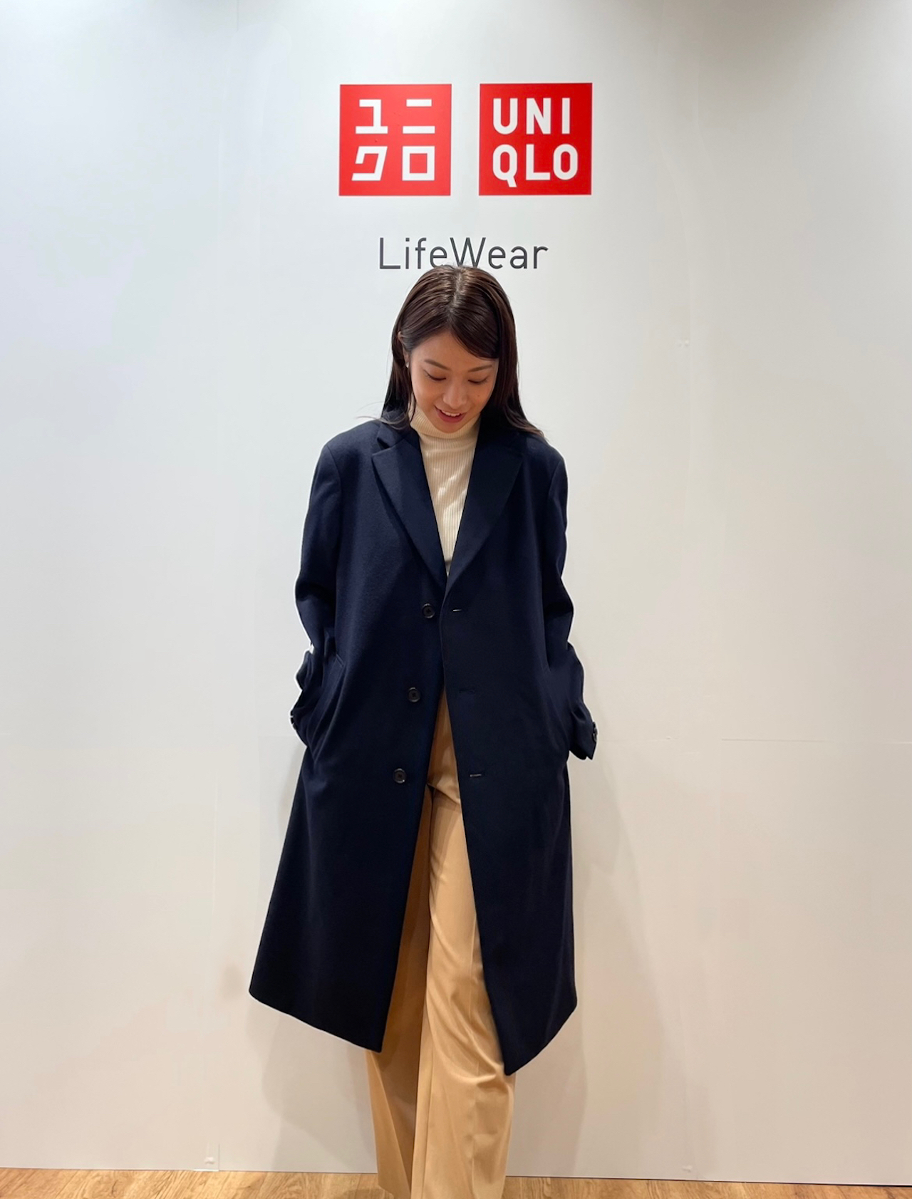 Uniqlo 今期 ウールカシミヤチェスターコートレディース - チェスター