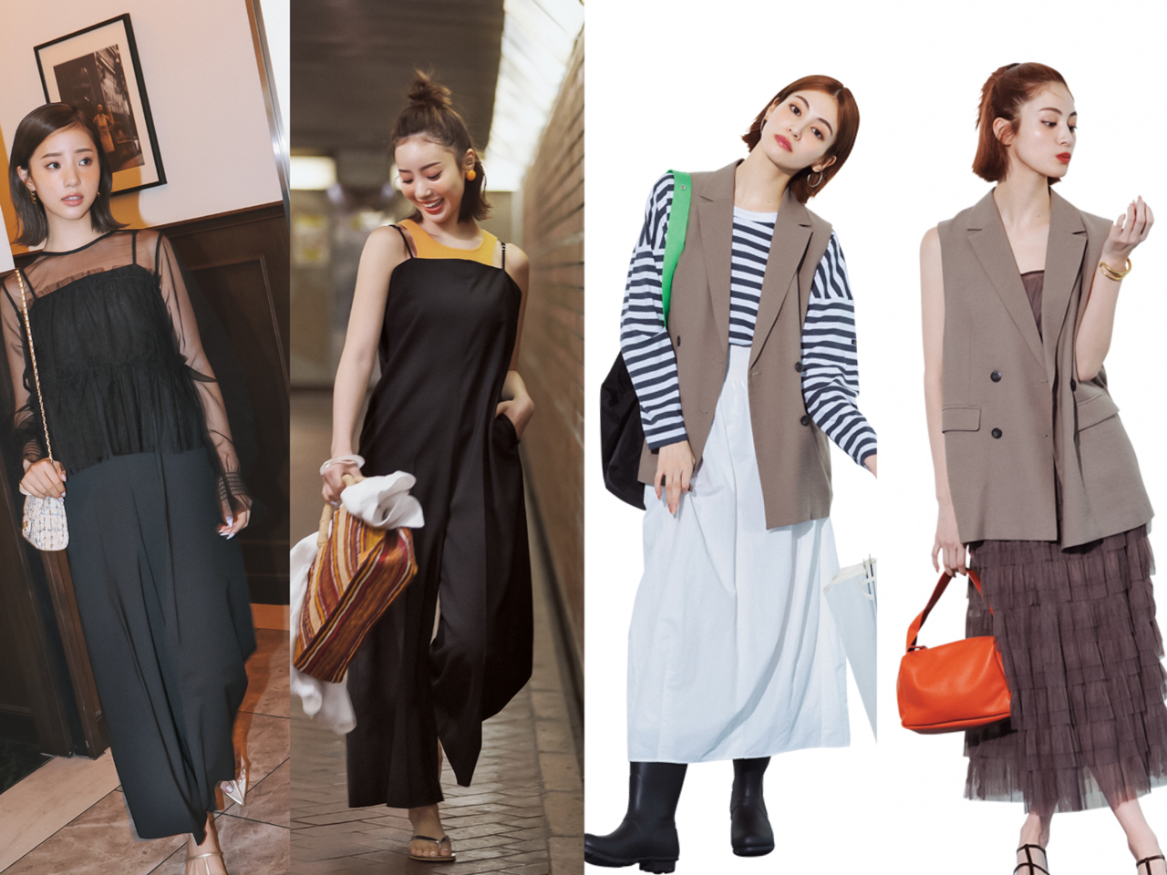 中町 綾＆楓が着回す「10月まで着られる服」｜ジレ
