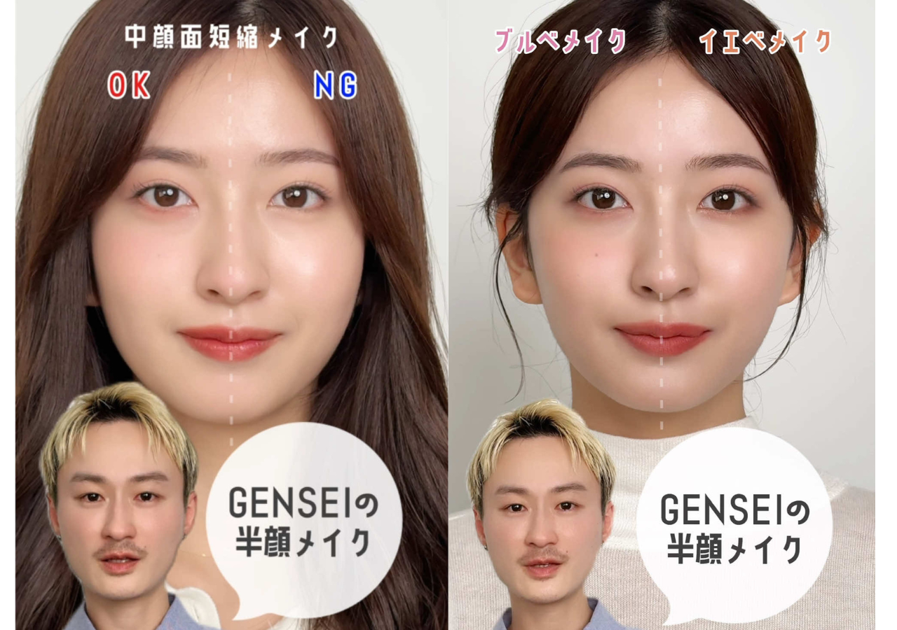 同一人物の顏がふたつ