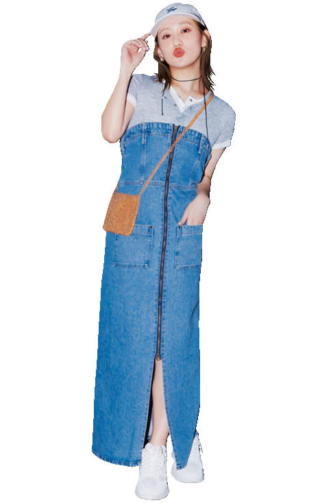 夏におすすめなデニムワンピース