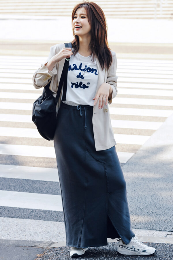 夏に着ると爽やかさが倍増！白T着回し10STYLE『STYLE3』