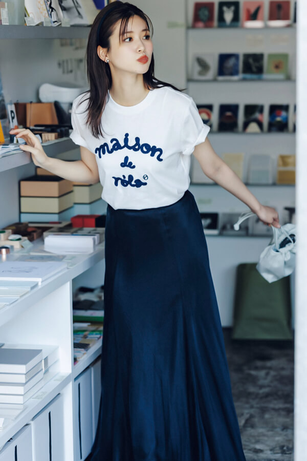 夏に着ると爽やかさが倍増！白T着回し10STYLE『STYLE6』