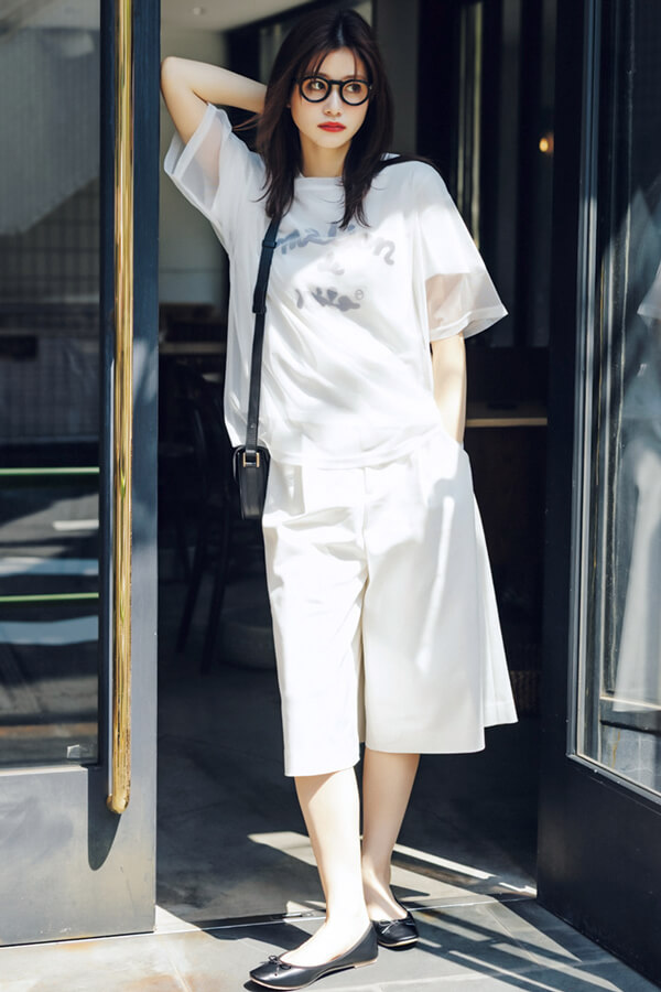 夏に着ると爽やかさが倍増！白T着回し10STYLE『STYLE10』