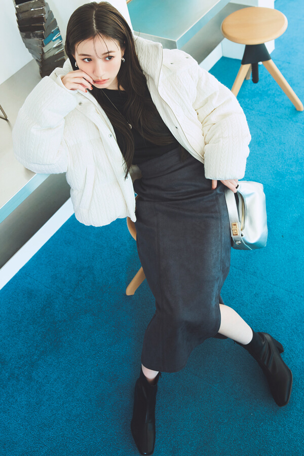 冬といったらこの…もっちり感♡ ダウンコート『冬本番までにじっくり選んでいきたいダウンコートもランクイン。思い切りスポーティなものから、きれいめな白の変化球など種類豊富♡』