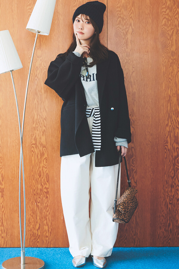 秋口から春先までずーっと着られる ジャケットコート『ジャケット感覚でさらっと着られて、ウールの暖かさも備えたジャケットコート。今買って春が来るまで長く着られるからまずは1枚持っておきたいところ！』