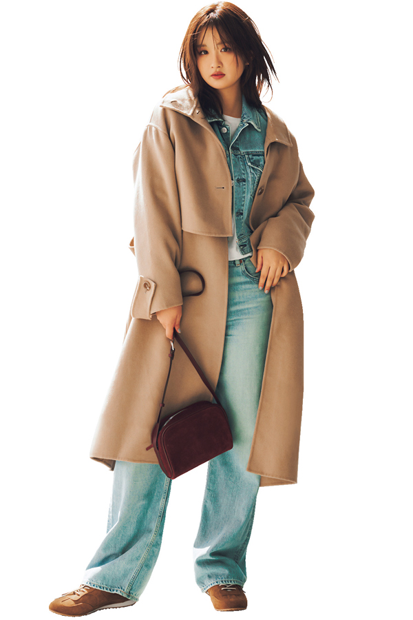 COLLAGE GALLARDAGALANTE レイヤードリバーコート『ロングウールコートはトレンドに関係なく、定番アイテムとして持っていたい！』