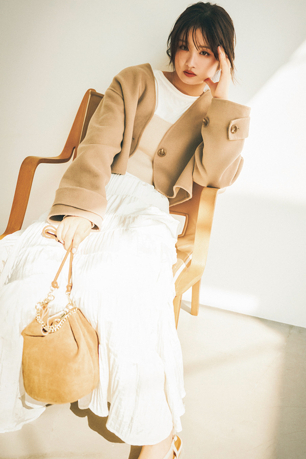 COLLAGE GALLARDAGALANTE レイヤードリバーコート『ロングウールコートはトレンドに関係なく、定番アイテムとして持っていたい！』