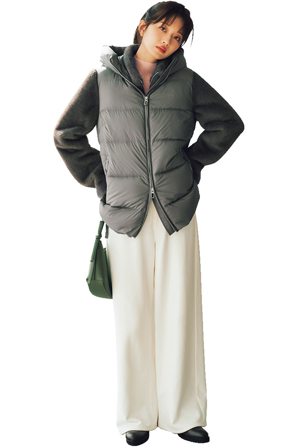 Plage×DUNO ファーブルゾン付きダウンベスト『ダウンを得意とする、イタリア発のアウターウエアブランド〝DUNO〟とのコラボで、前年モデルがアプデして登場!』