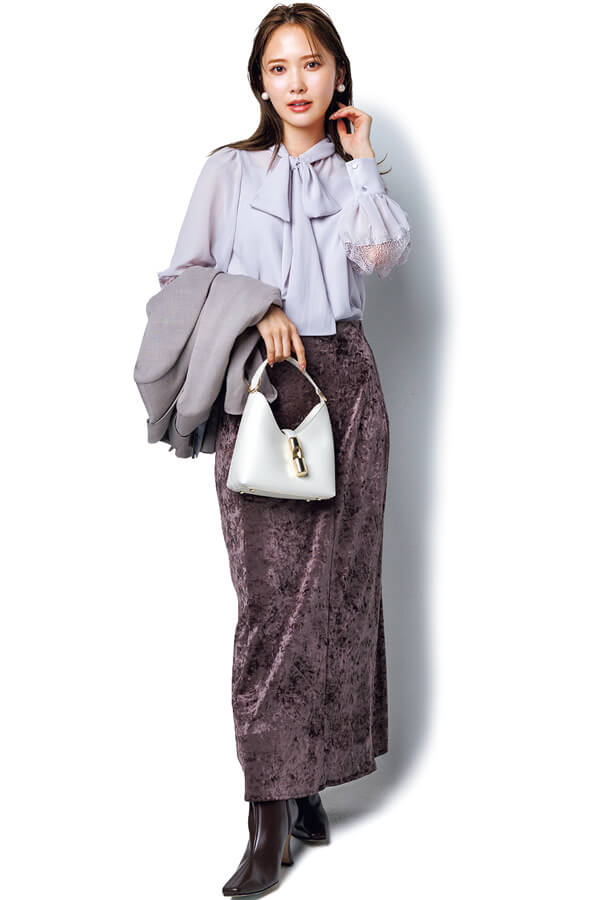 今日の気分は誰!? 韓ドラヒロインになりきり! ボウタイブラウスCoordinate Variation『お仕事DAYも気分が上がる! 韓ドラヒロイン風のボウタイブラウスコーデで、いつものオフィカジを浮かれモードで楽しみたい♡ 真似したくなるコーデバリエをご紹介します。』