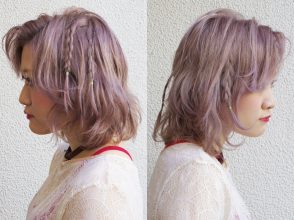 編み込みヘアアレンジ