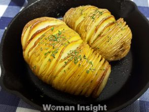 クリスマス,レシピ,スキレット,ハッセルバックポテト