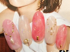 春ネイル,ネイルアート,タイダイネイル