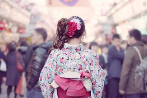 御礼参り, 着物,