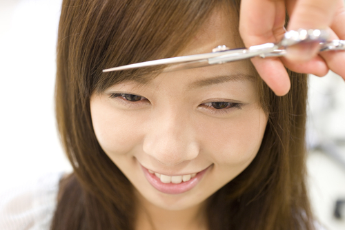 前髪,切りたい,女子高生,女子大生