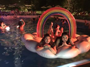CanCam,Night Pool,ナイトプール,インスタ映え,写真映え,フォトジェニック,東京タワー,ビッグフロート