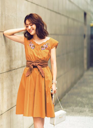CanCam,まいまい,JILL by JILLSTUART,サッシュベルト付き,刺しゅうワンピース
