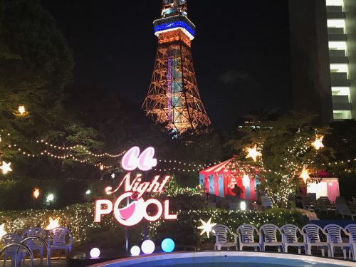 CanCam,Night Pool,ナイトプール,インスタ映え,写真映え,フォトジェニック,東京タワー,ビッグフロート,カップル,デート