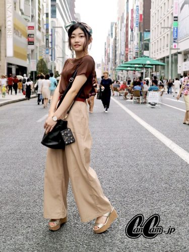 CanCam it girl ,谷山響,リブT,ユニクロ