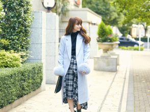 CanCam12月号、DURAS、カシミアコート、OOTD、丸林広奈