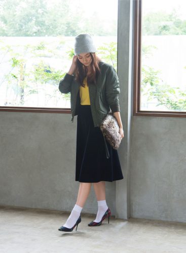 ユニクロ,靴下,クルー丈,パンプス,トレンド,ファッション