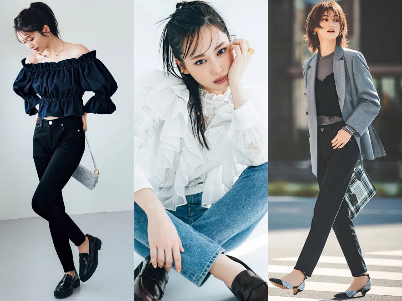 スキニーパンツレディースコーデ