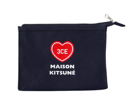 3CE MAISON KITSUNE CANVAS POUCH