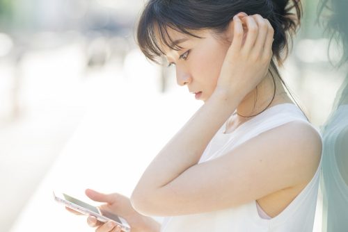 LINE中の女性