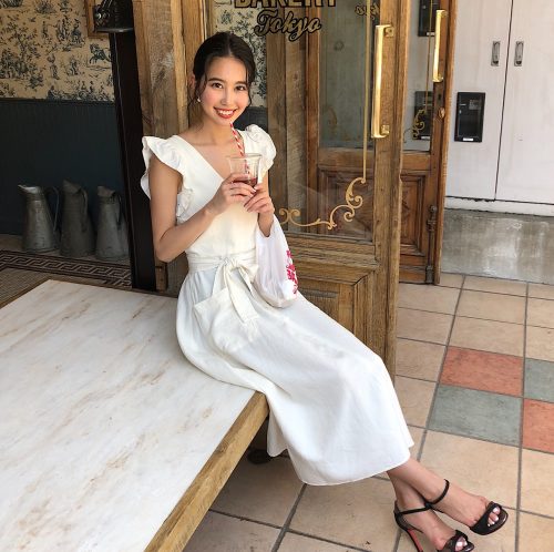 CanCam it girl 渕上舞のZARAワンピースコーデ