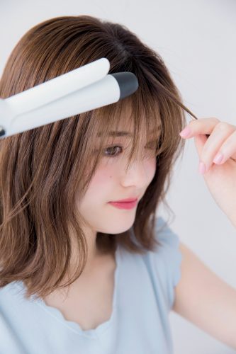 ■前髪ありボブの透け感アレンジ