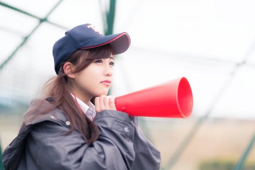 スポーツ観戦中