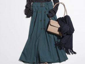ネイビー×グリーンで魅せる大人の上級配色が今っぽい