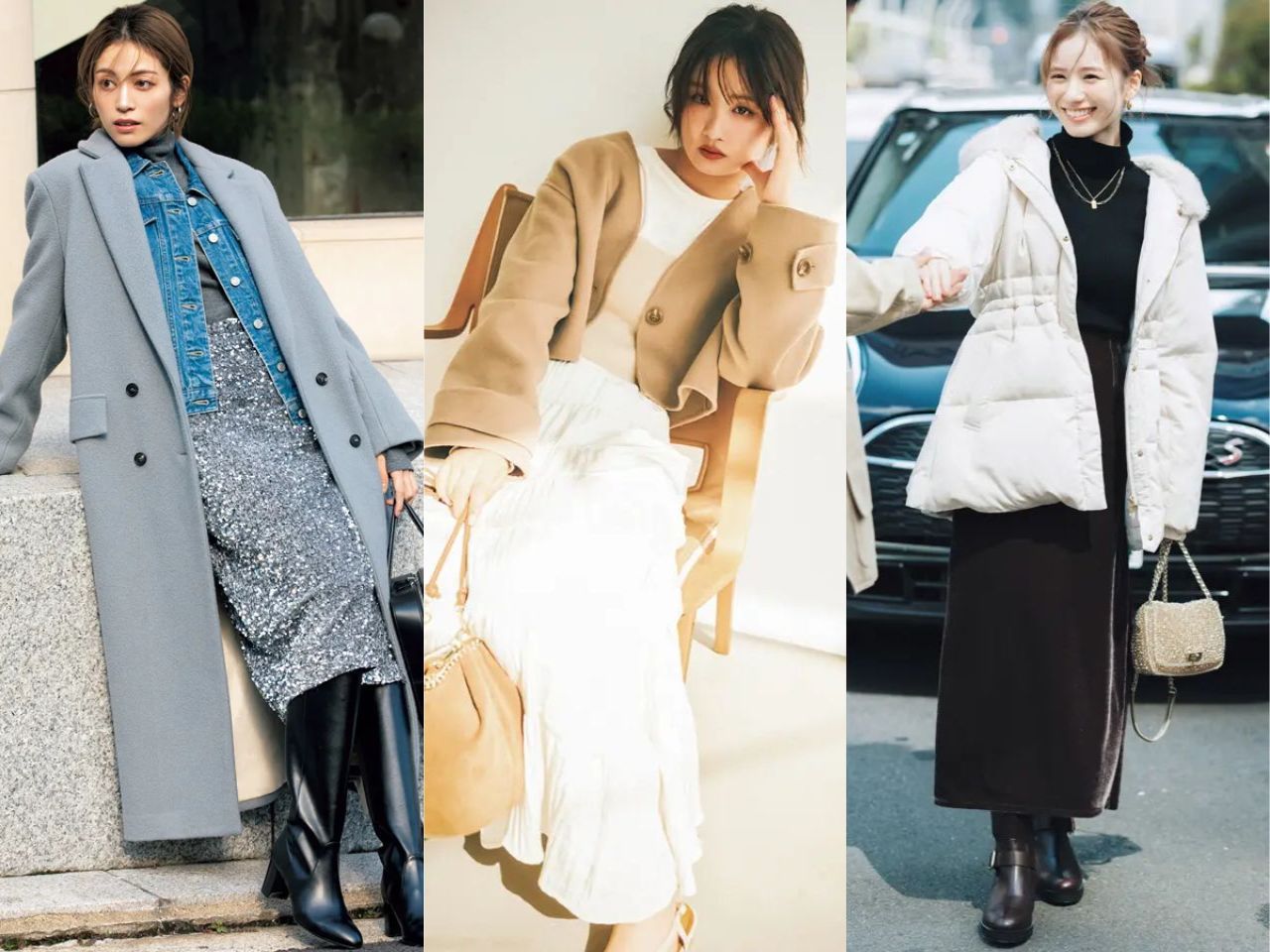 ロングスカートコーデ×アウター